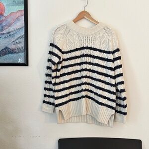 Madewell Navy & Cream Striped Sweater | Women’s Classic Knit